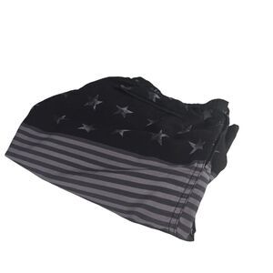 True Nation Mens‎ 1XL (40x9.5) Black Flag 14.5" Inseam Board Shorts